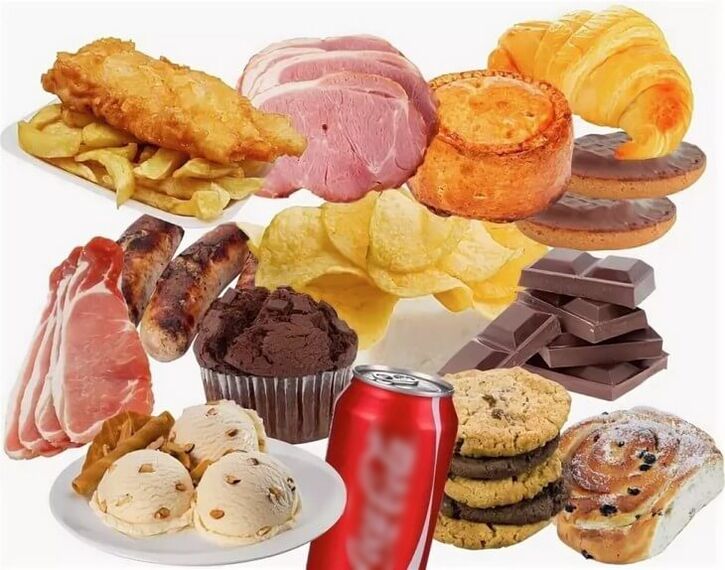 Les aliments nocifs sont interdits lors de la perte de poids